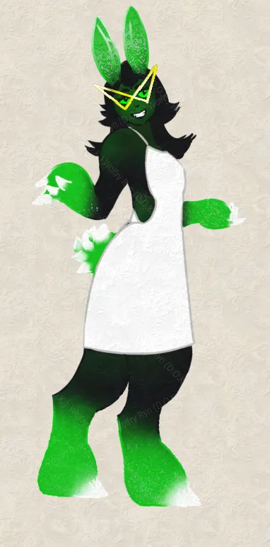 A bunny slime girl