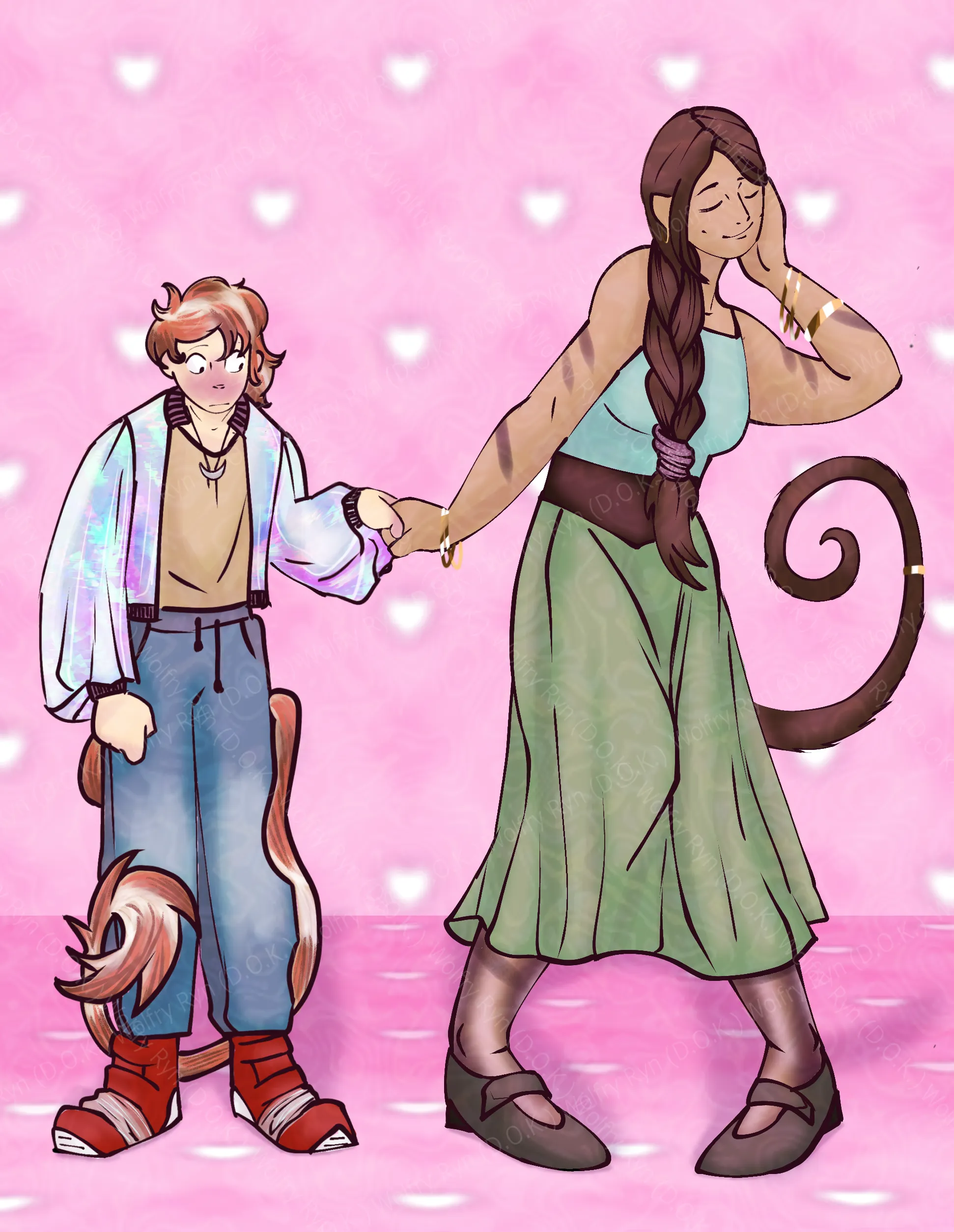 two witches holding hands