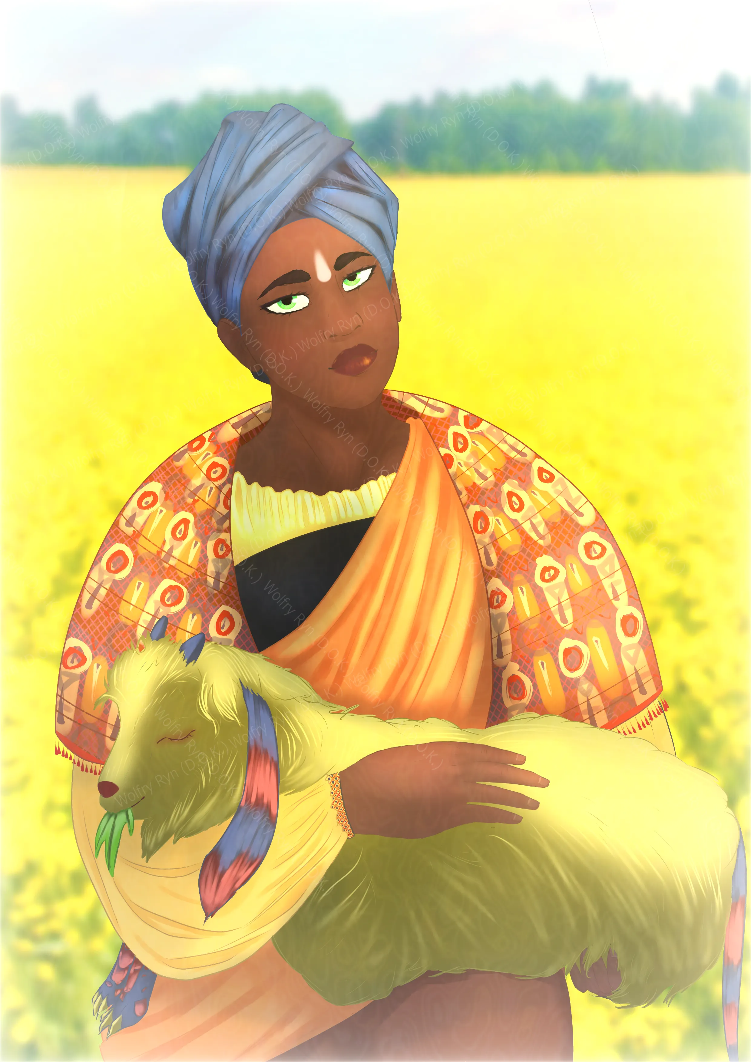 Xochi with a dragoat